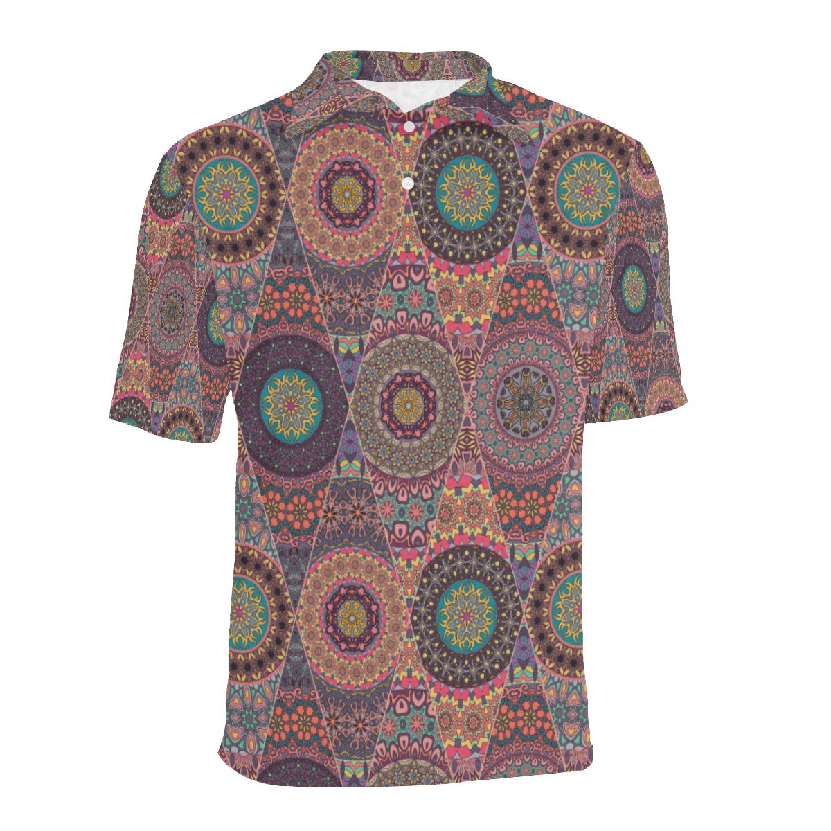 Bohemian Pattern Print Design 07 Men Polo Shirt