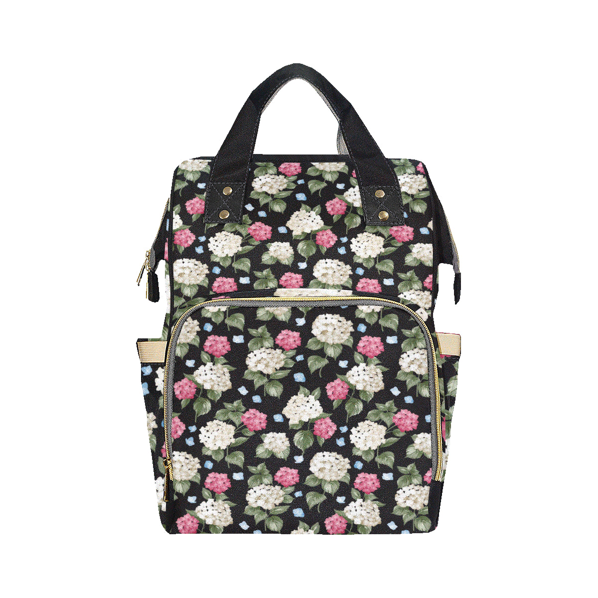 Hydrangea Pattern Print Design HD09 Diaper Bag Backpack
