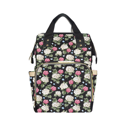 Hydrangea Pattern Print Design HD09 Diaper Bag Backpack
