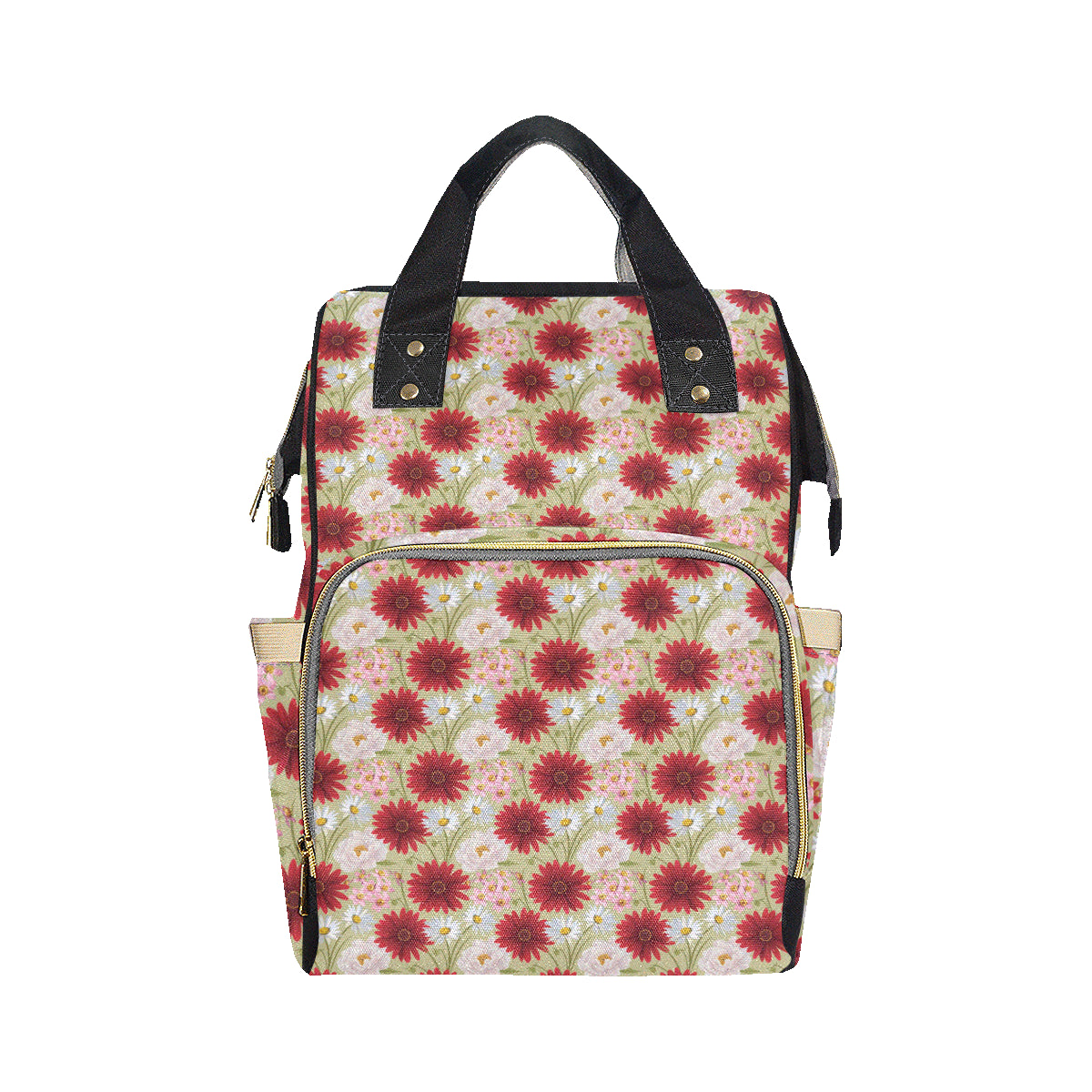 Gerberas Pattern Print Design GB07 Diaper Bag Backpack