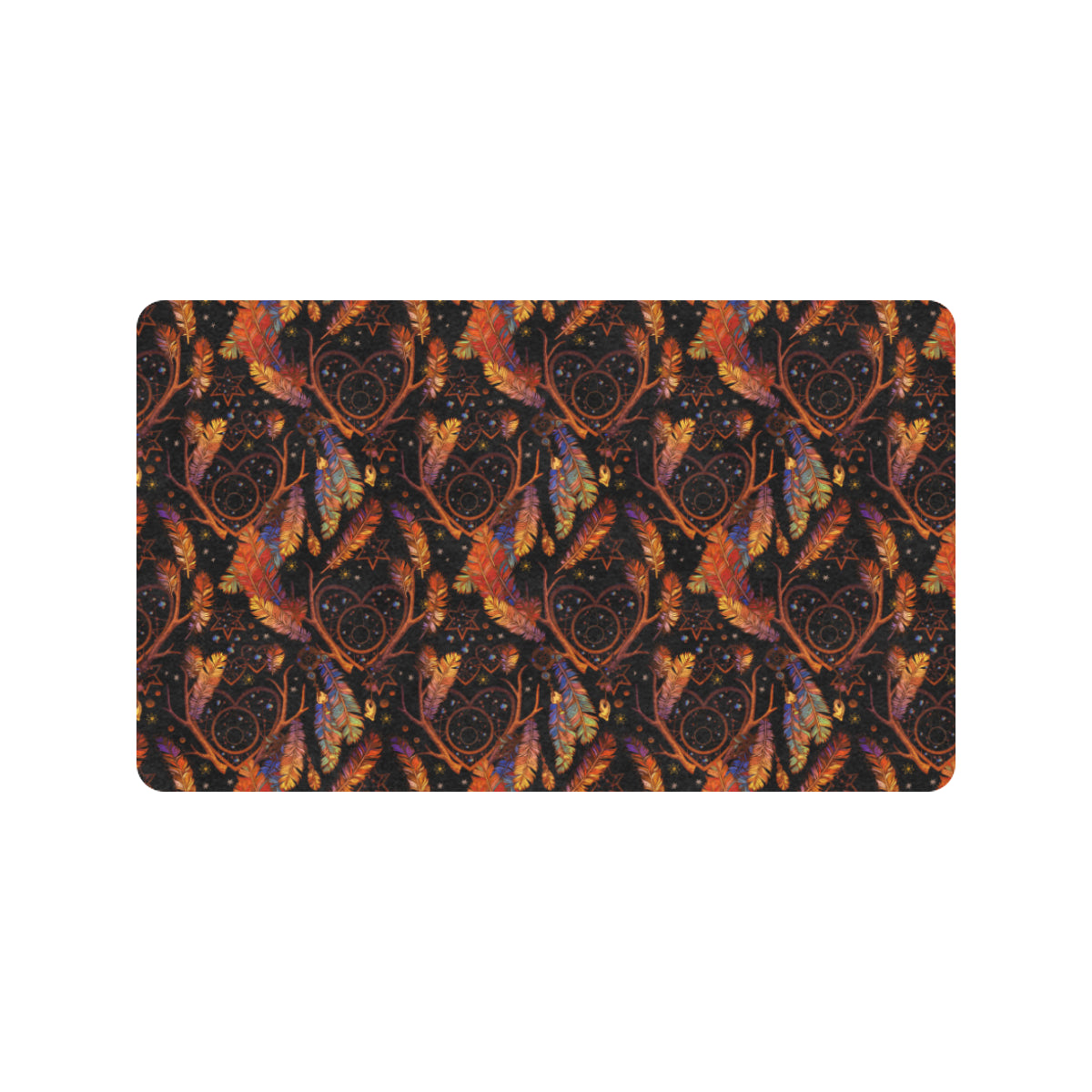 Dream Catcher Native American Design Rubber Doormat
