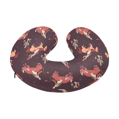 Rodeo Pattern Print Design A01 U-Shaped Travel Neck Pillow