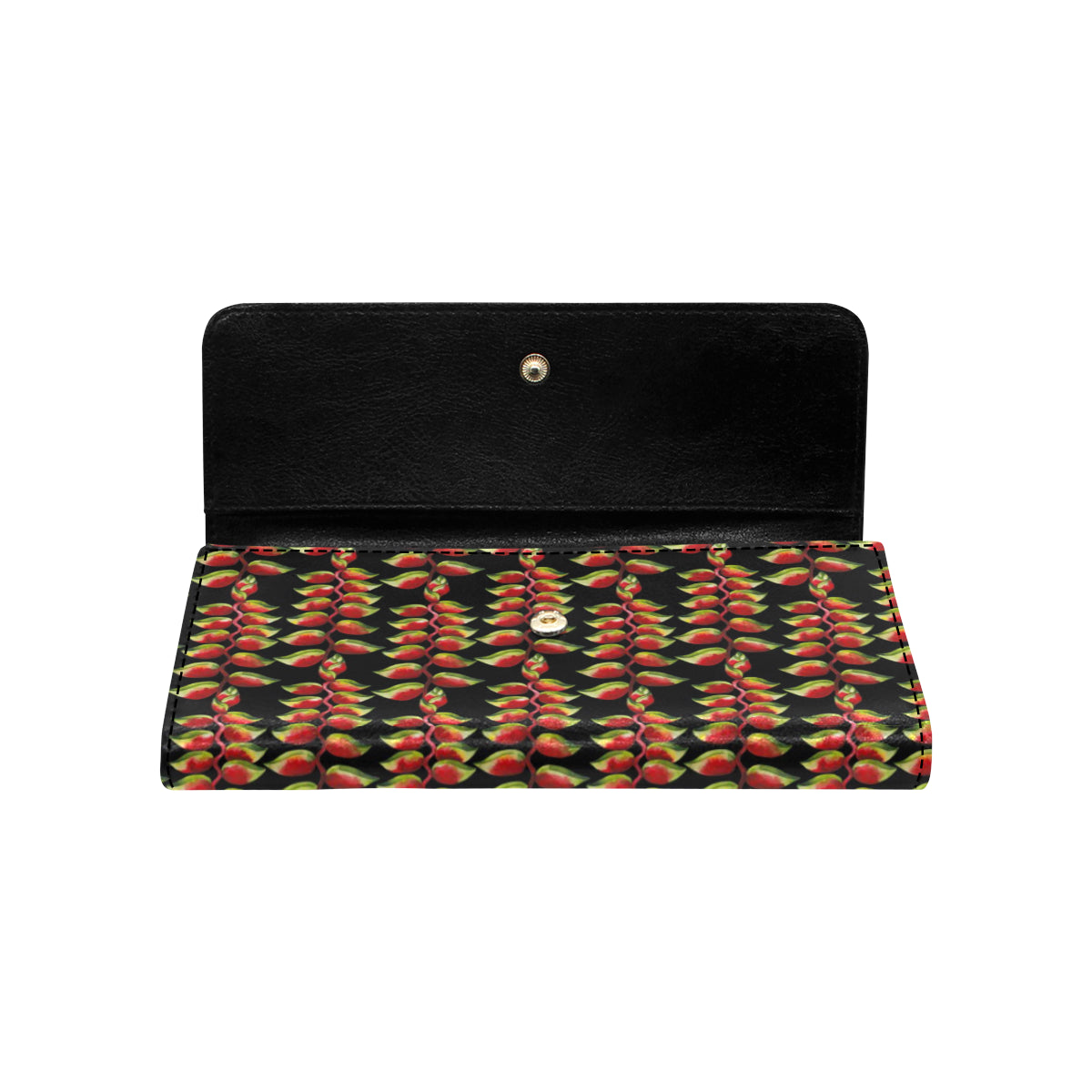 Heliconia Pattern Print Design HL05 Women's Trifold Wallet