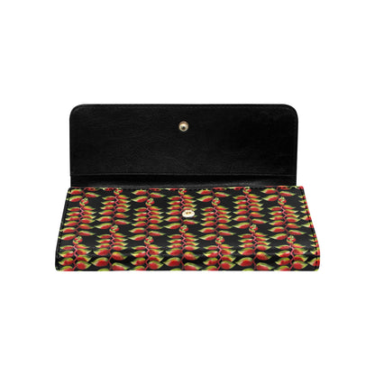 Heliconia Pattern Print Design HL05 Women's Trifold Wallet