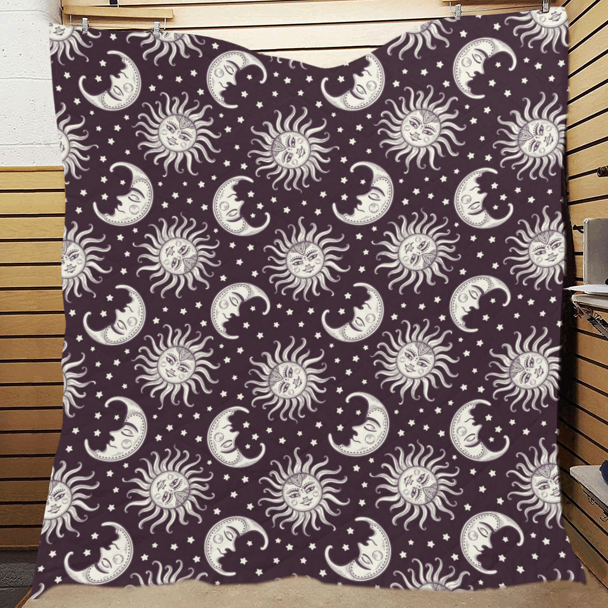 Sun Moon Face Premium Quilt