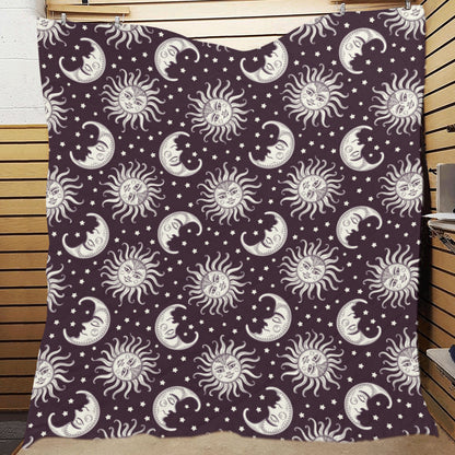Sun Moon Face Premium Quilt