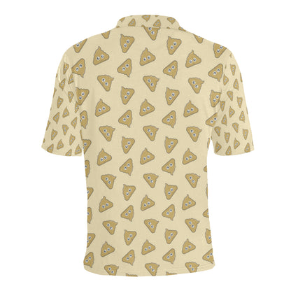 Poop Emoji Pattern Print Design A02 Men Polo Shirt