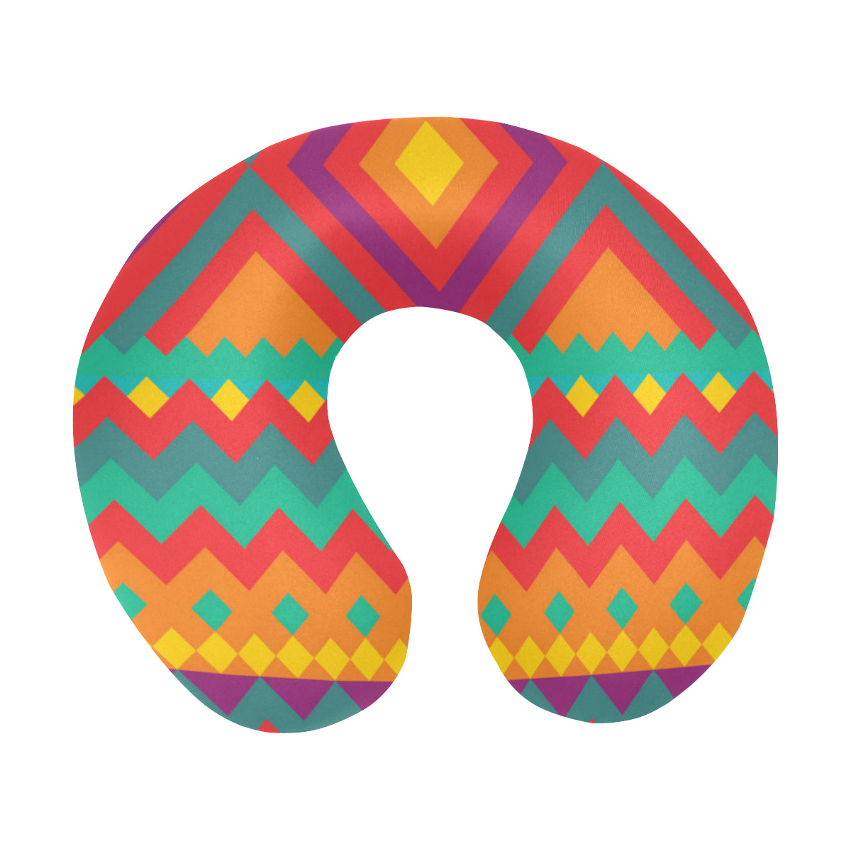 Mexican Pattern Print Design 04 U-Shaped Travel Neck Pillow