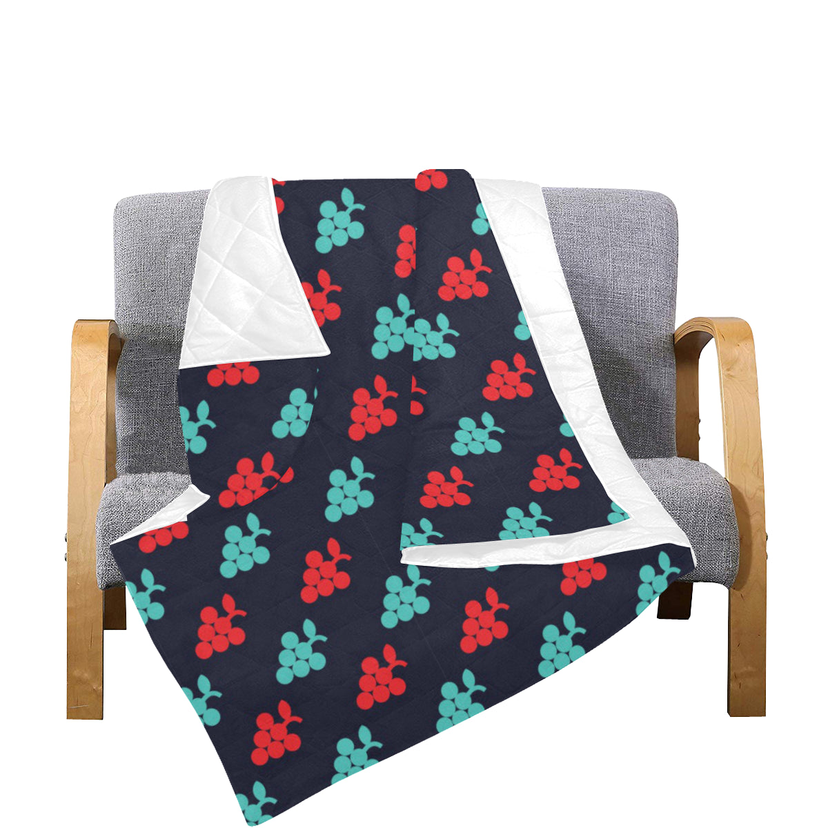 Grape Pattern Print Design GP07 Premium Quilt
