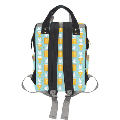 Christian Pattern Print Design 02 Diaper Bag Backpack