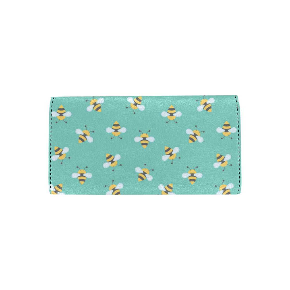 Bee Pattern Print Design 01 Women's Trifold Wallet