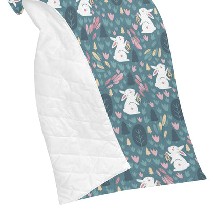 Rabbit Pattern Print Design RB013 Premium Quilt