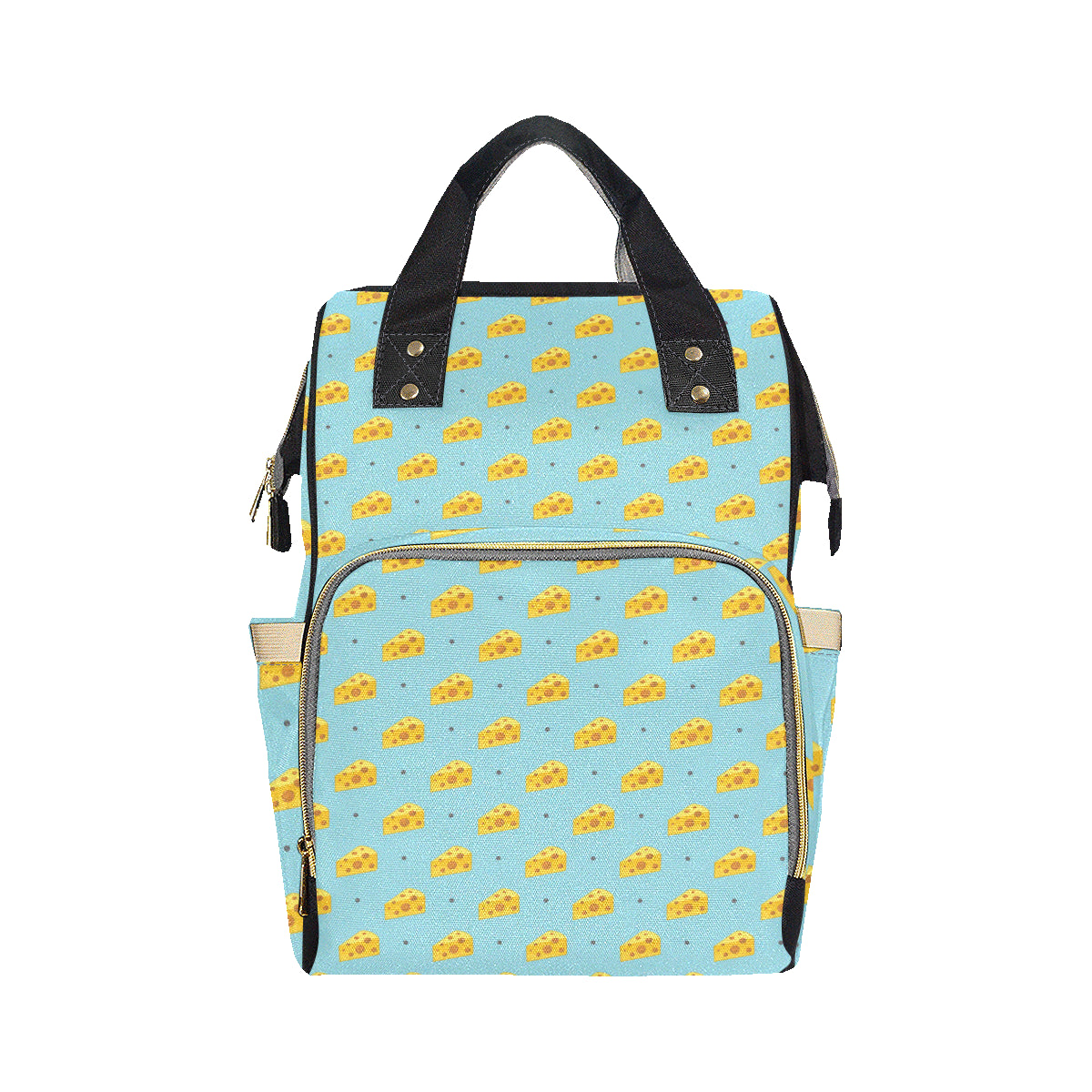 Cheese Pattern Print Design 02 Diaper Bag Backpack