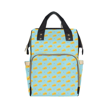 Cheese Pattern Print Design 02 Diaper Bag Backpack