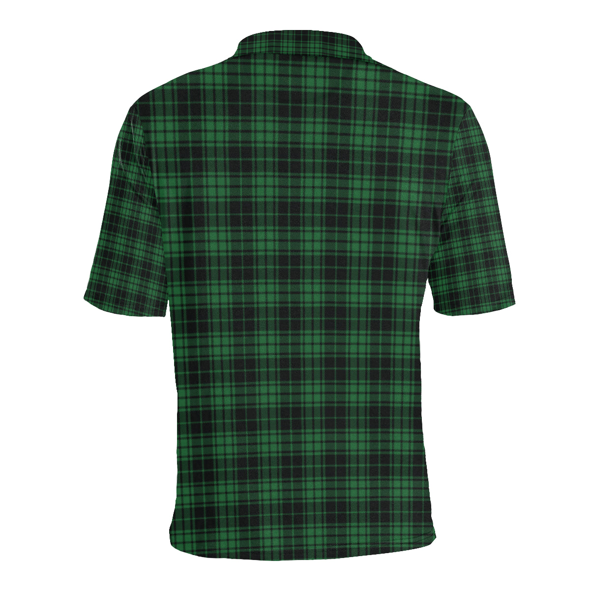 Green Tartan Plaid Pattern Men Polo Shirt