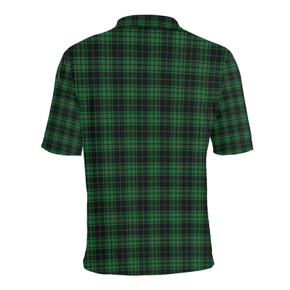 Green Tartan Plaid Pattern Men Polo Shirt
