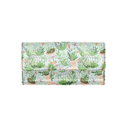 Gardening Pattern Print Design G04 Women's Trifold Wallet