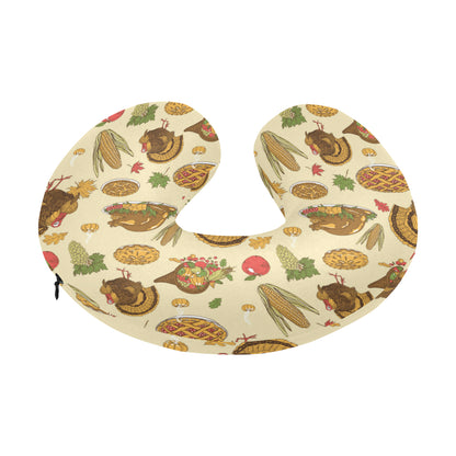 Turkey Pattern Print Design 02 U-Shaped Travel Neck Pillow