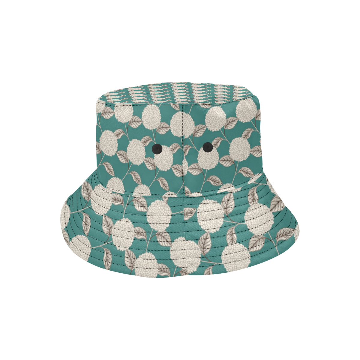 Hydrangea Pattern Print Design HD03 Unisex Bucket Hat