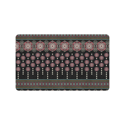 Ethnic Dot Style Print Pattern Rubber Doormat