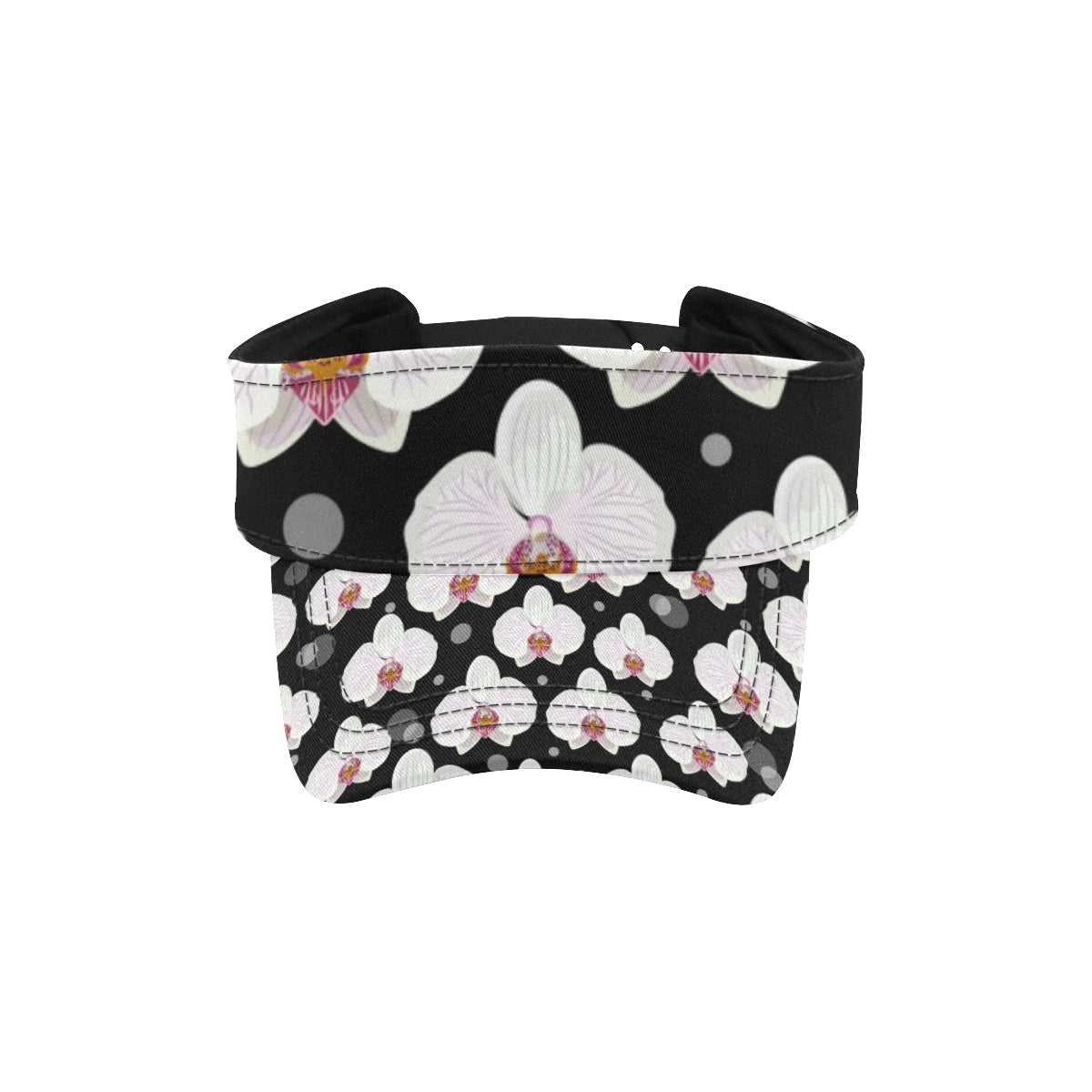 Orchid White Pattern Print Design OR09 Unisex Sun Visor