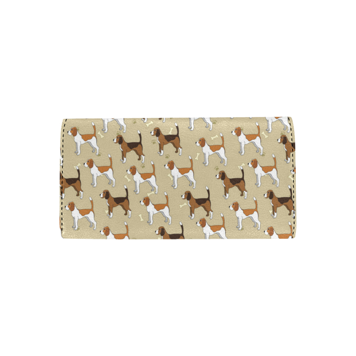 Beagle Pattern Print Design 01 Women's Trifold Wallet