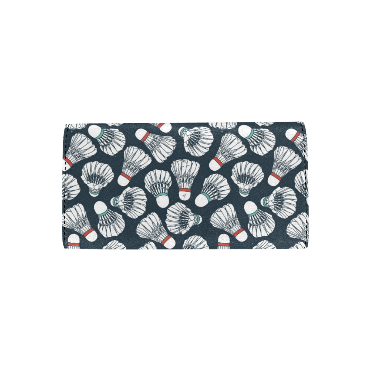 Badminton Ball Pattern Print Design 01 Women's Trifold Wallet