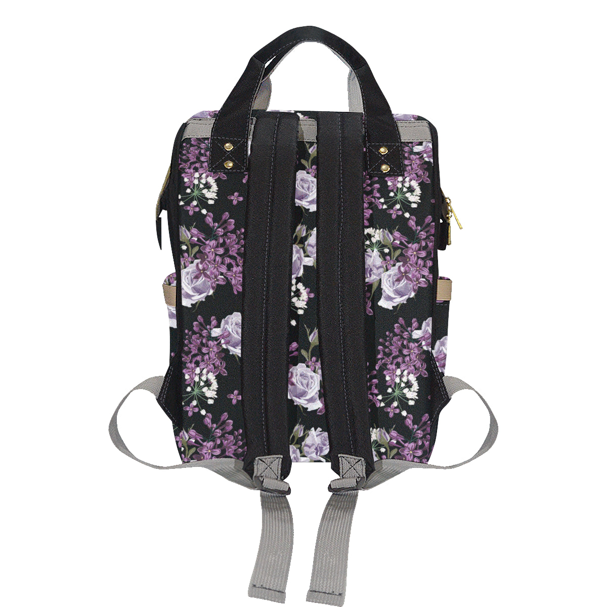 Lilac Pattern Print Design LI04 Diaper Bag Backpack