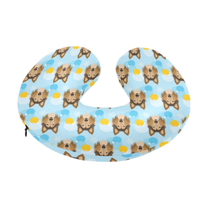 Collies Pattern Print Design 02 U-Shaped Travel Neck Pillow