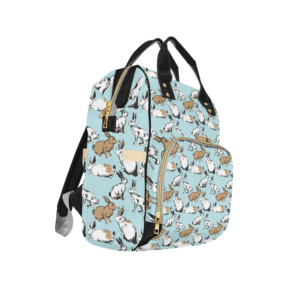 Rabbit Pattern Print Design RB018 Diaper Bag Backpack