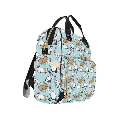 Rabbit Pattern Print Design RB018 Diaper Bag Backpack