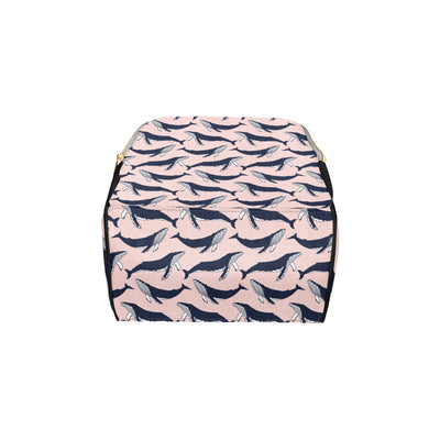 Humpback Whale Pattern Print Design 02 Diaper Bag Backpack