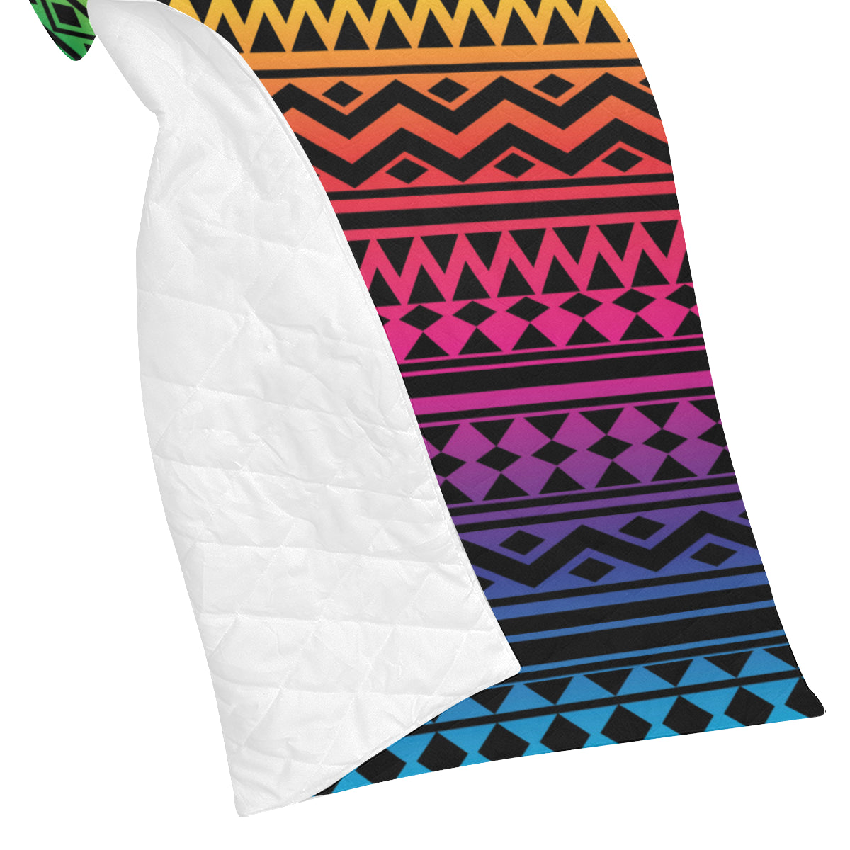 Rainbow Tribal Pattern Print Design A02 Premium Quilt
