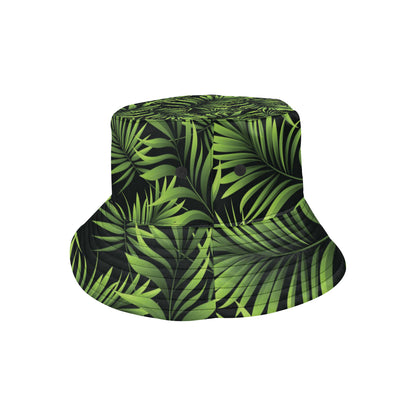 Palm Leaves Pattern Print Design PL07 Unisex Bucket Hat