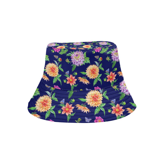 Dahlia Pattern Print Design DH010 Unisex Bucket Hat