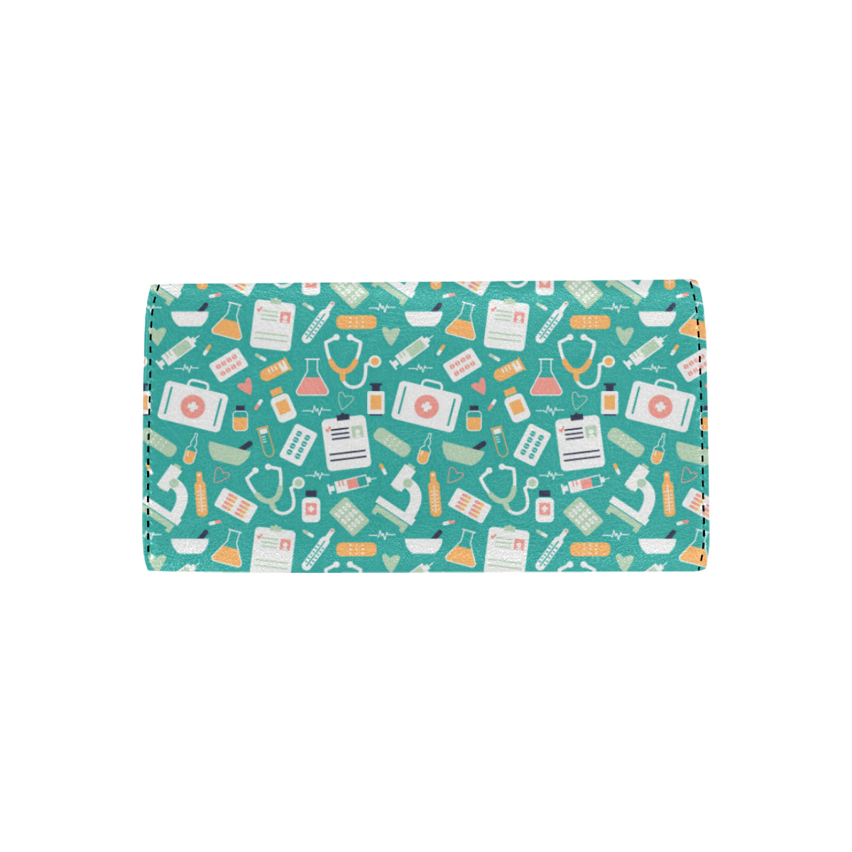 Medical Pattern Print Design 03 Women's Trifold Wallet