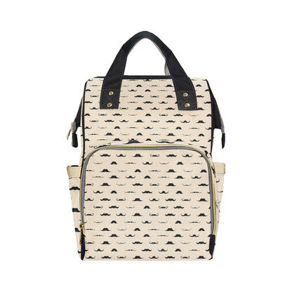 Mustache Pattern Print Design A03 Diaper Bag Backpack
