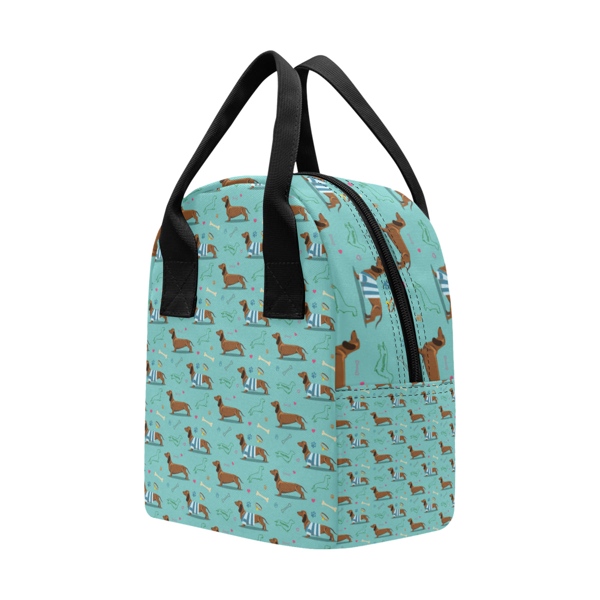 Dachshund Paw Decorative Print Pattern Insulated Lunch Bag