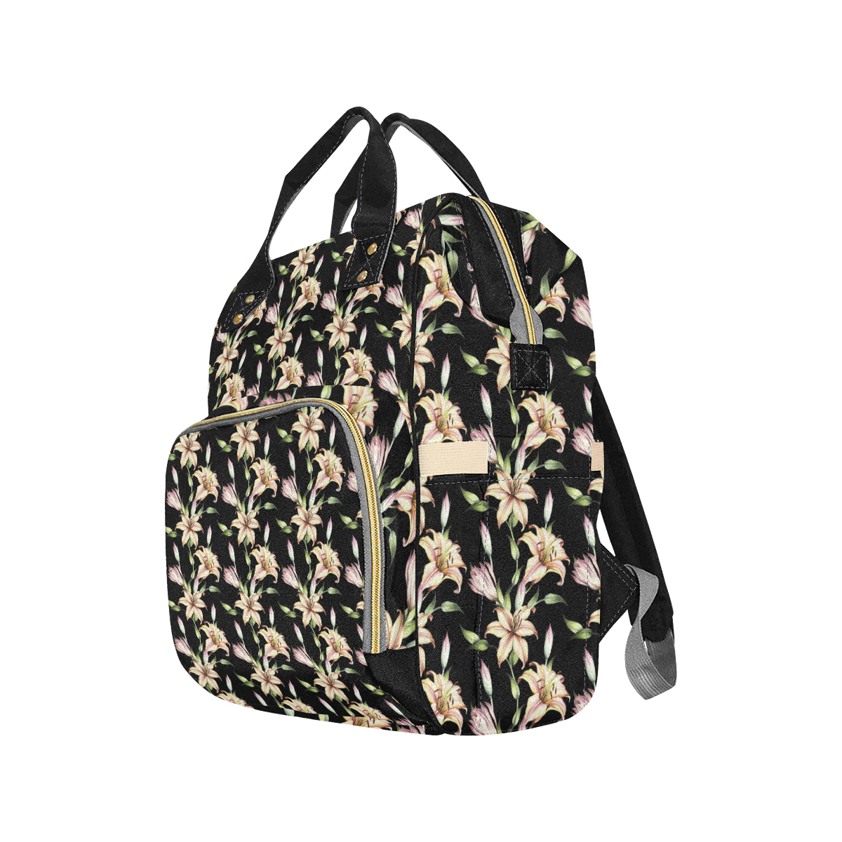 Lily Pattern Print Design LY05 Diaper Bag Backpack