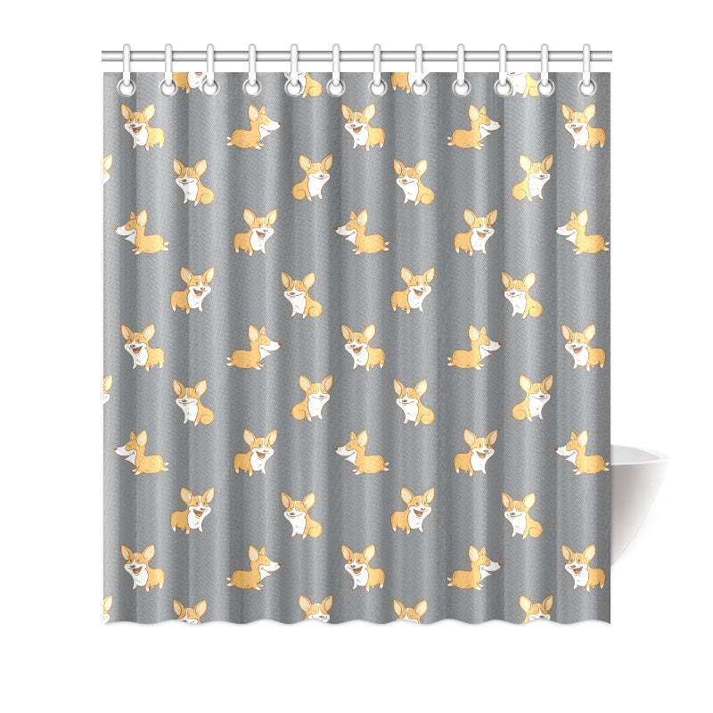 Pembroke Welsh Corgis Pattern Print Design A02 Shower Curtain