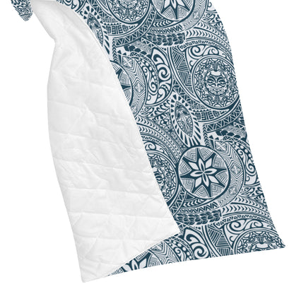 Polynesian Pattern Print Design A03 Premium Quilt