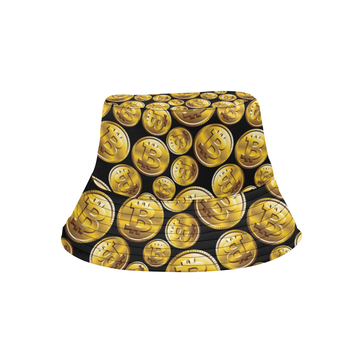 Bitcoin Pattern Print Design DO05 Unisex Bucket Hat