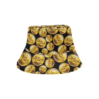 Bitcoin Pattern Print Design DO05 Unisex Bucket Hat