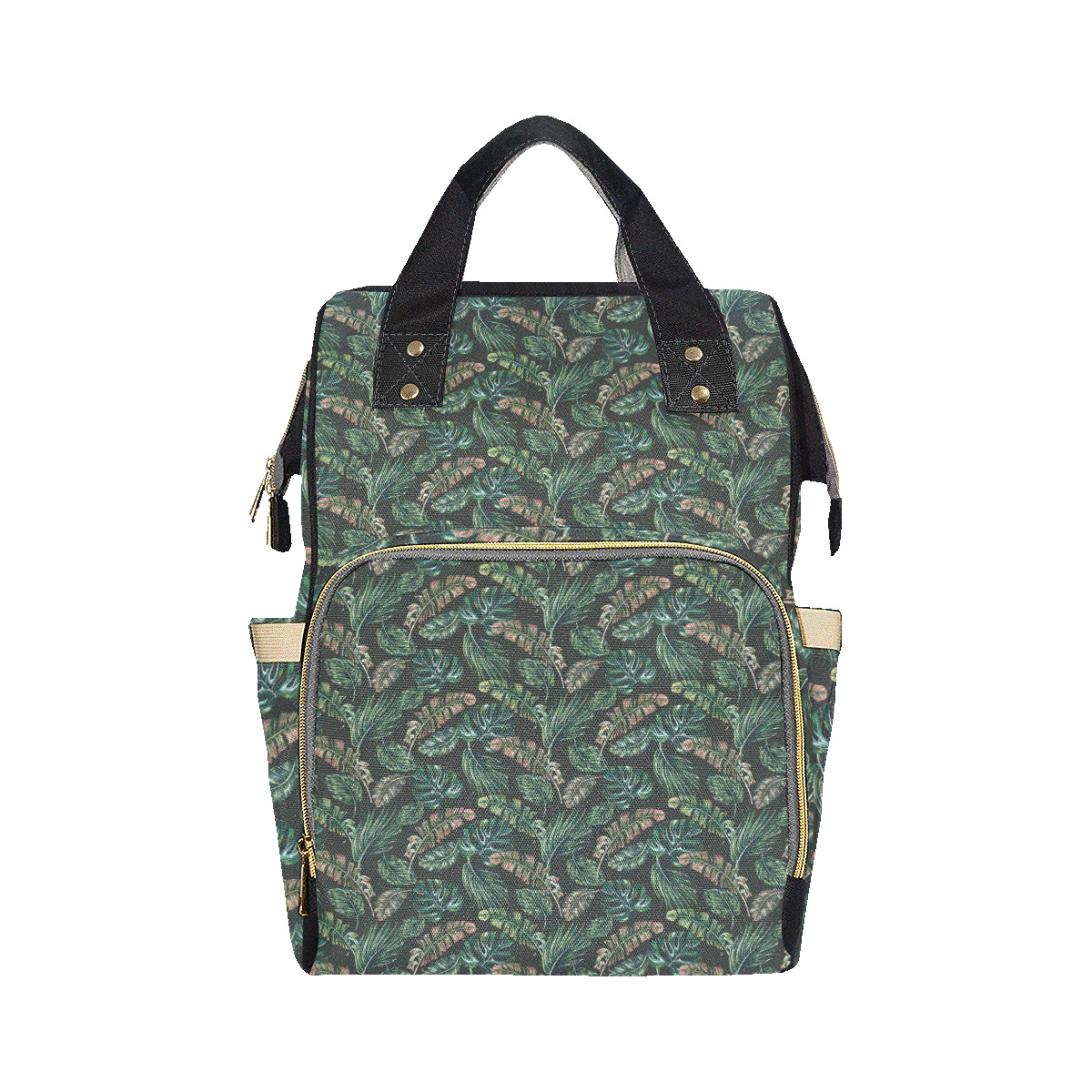 Banana Leaf Pattern Print Design 05 Diaper Bag Backpack