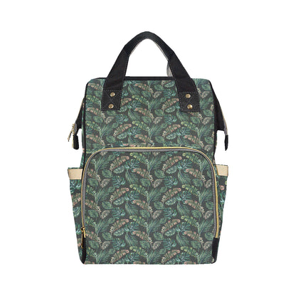 Banana Leaf Pattern Print Design 05 Diaper Bag Backpack