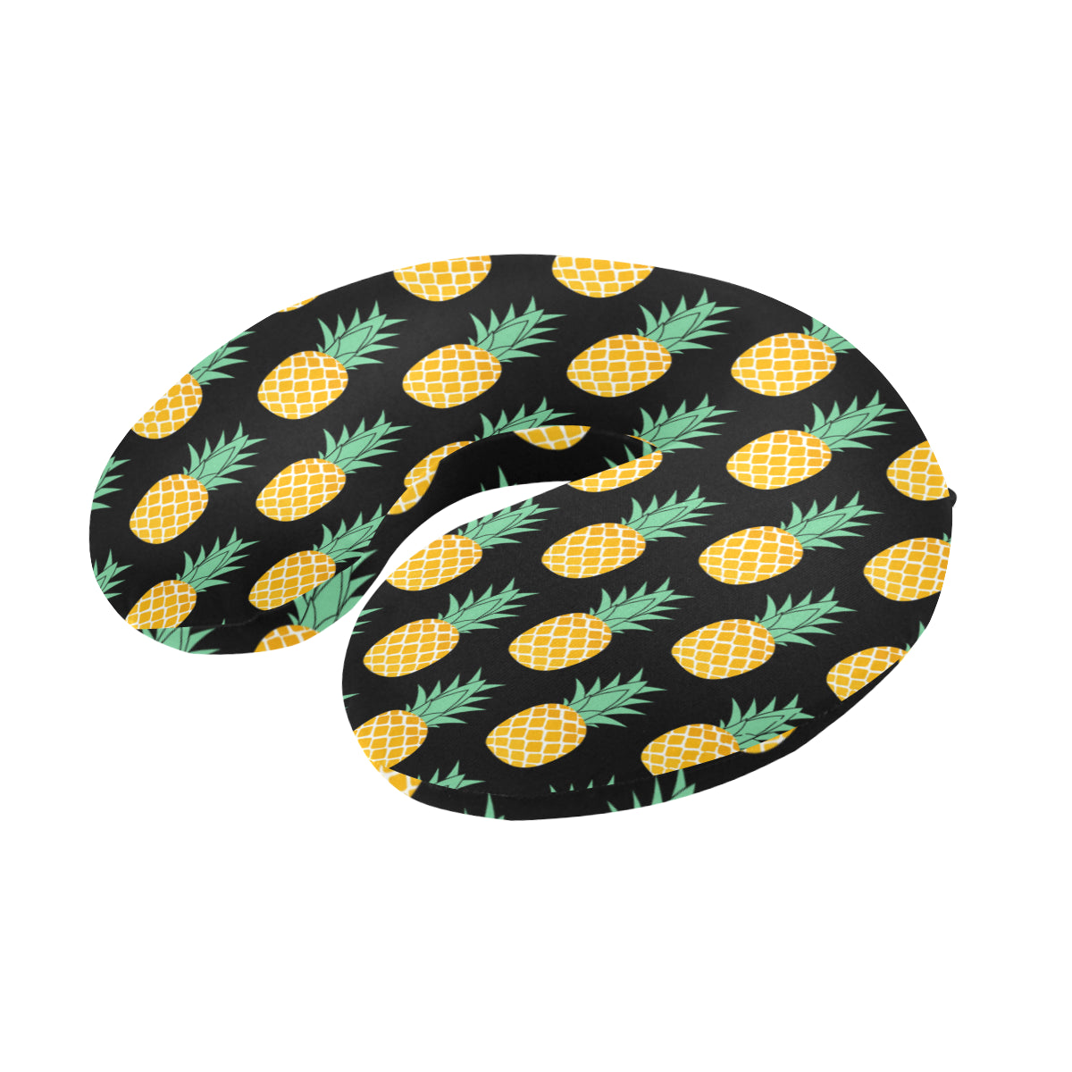 Pineapple Pattern Print Design A03 U-Shaped Travel Neck Pillow