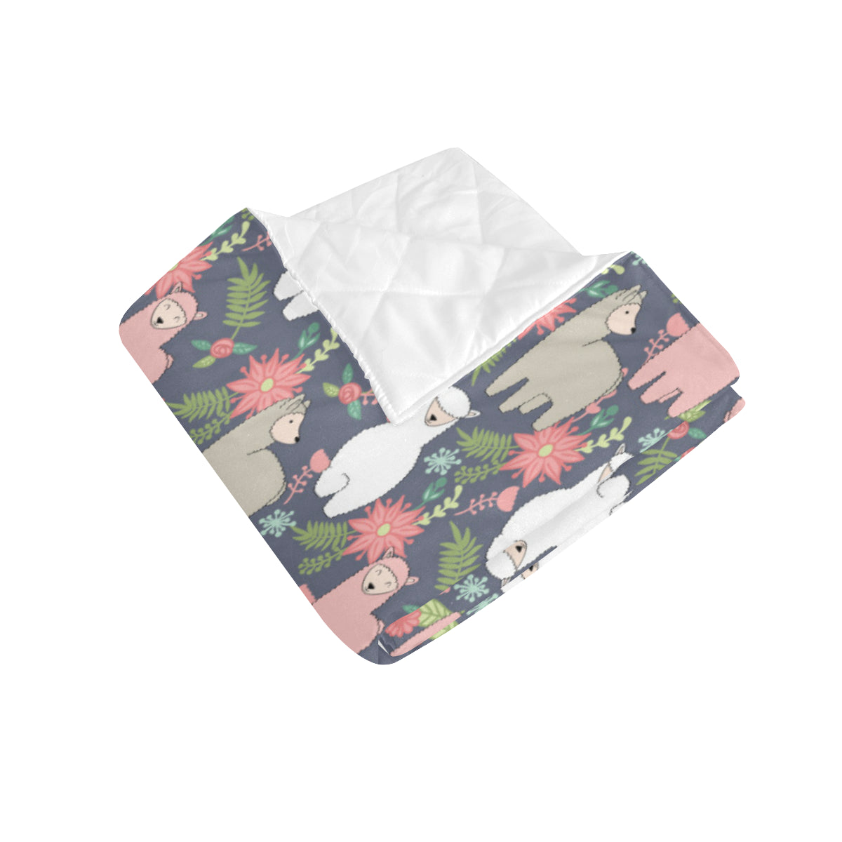 Alpaca Pattern Print Design 03 Premium Quilt