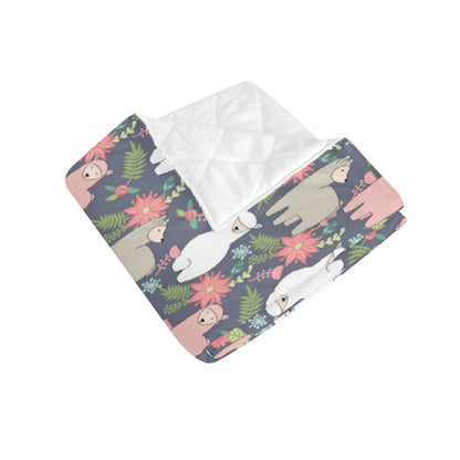 Alpaca Pattern Print Design 03 Premium Quilt