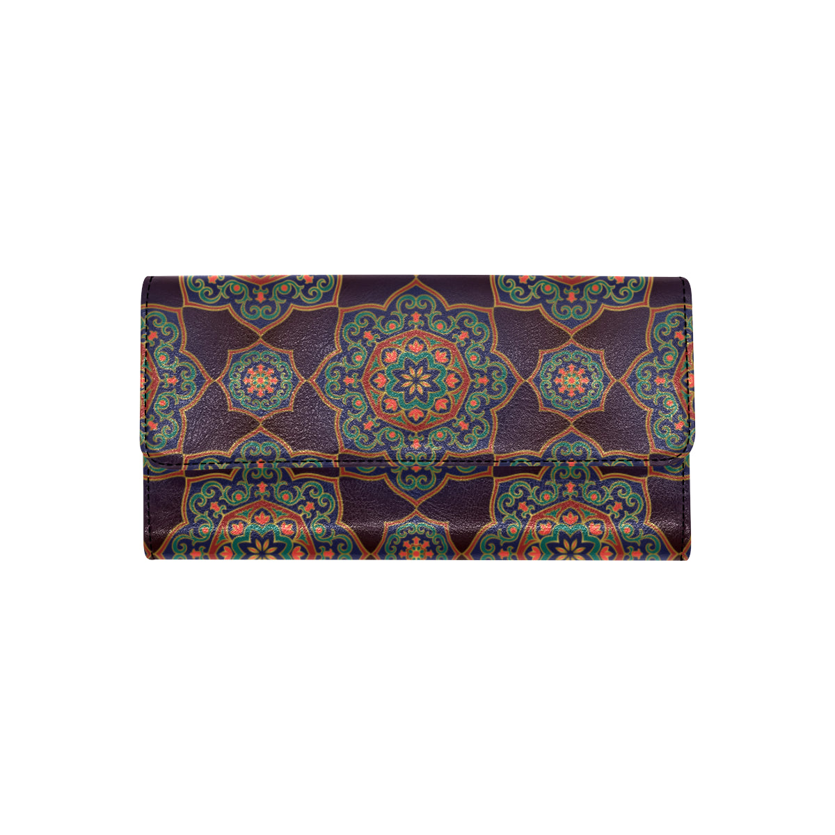 Medallion Pattern Print Design 03 Women's Trifold Wallet
