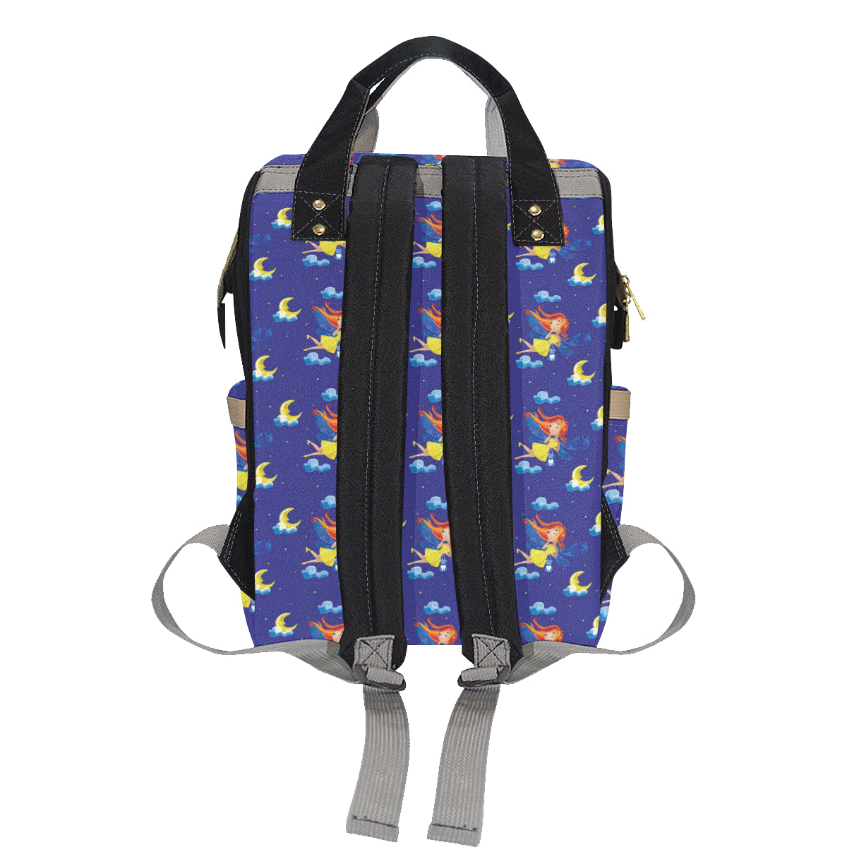 Fairy with Moon Print Pattern Diaper Bag Backpack